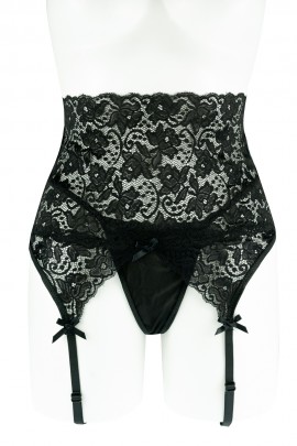 Высокий кружевной пояс для чулок  Koketka 