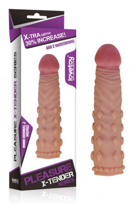 Насадка на член Pleasure X Tender Penis Sleeve +2inch