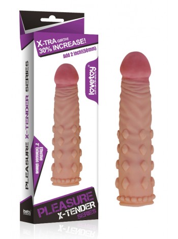 Насадка на член Pleasure X Tender Penis Sleeve +2inch