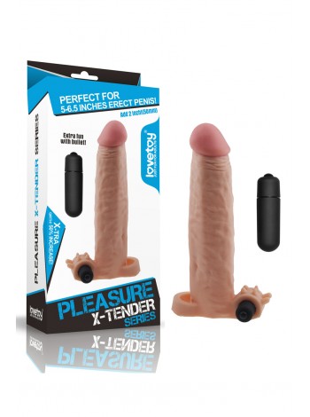 Pleasure X Tender Vibrating Penis Sleeve з отвором для члена