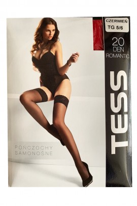 Красные чулки большого размера Tess Romantic