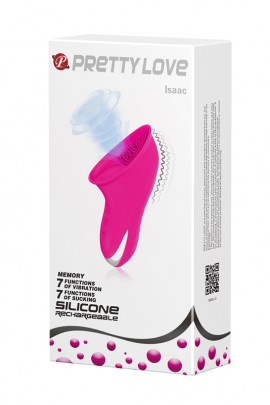 Кліторальний вібромасажер з вакуумною функцією Pretty Love  Isaac 