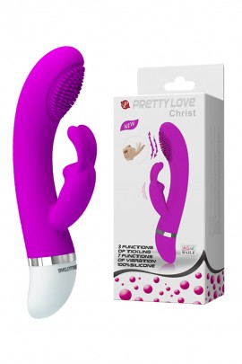 Вибратор Baile с ресничками и клиторальным стимулятором