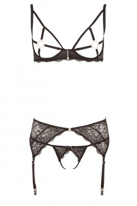 Эротичный комплект Abierta Fina Suspender Set