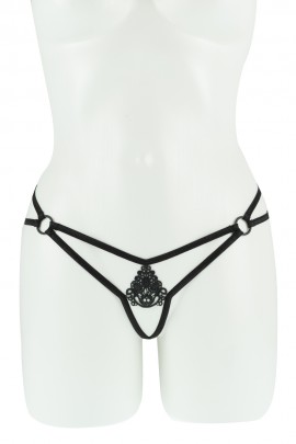 Black Women's Thongs with Softline Cut