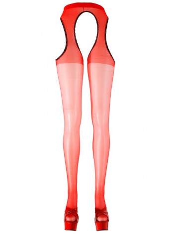 Червоні колготки з вирізом Sex-Strumpfhose