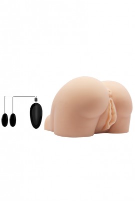 Вибро-мастурбатор вагина и анус в позе догги-стайл