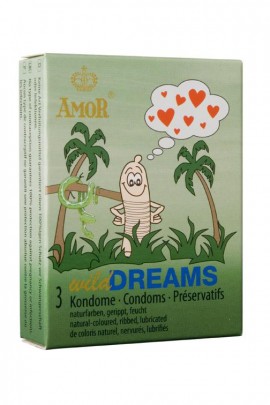 Насадки з ребристою поверхнею - Amor Wild Dreams 3 шт