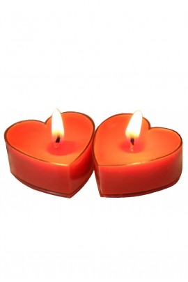 Candles for a romantic evening heart, 10 pcs.