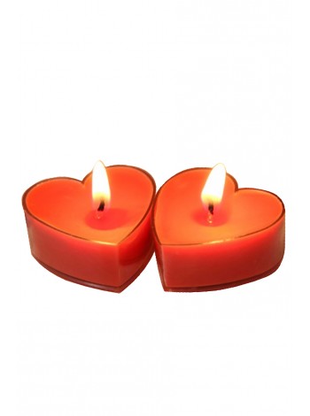 Candles for a romantic evening heart, 10 pcs.