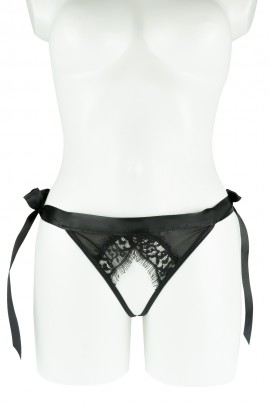 Women's lace black panties