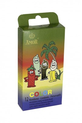 Кольорові насадки Amor з ароматом, 12 шт