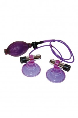 Violet Vacuum Pumps for Nipples with Vibration - NippleSucker