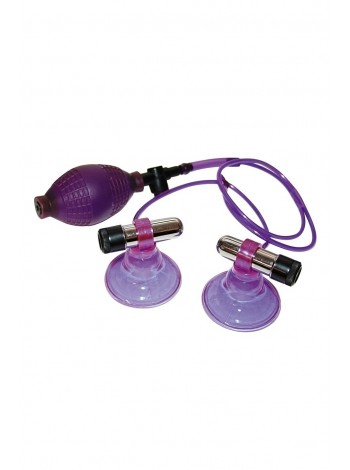 Фиолетовые вакуумные помпы для сосков с вибрацией - Nipplesucker