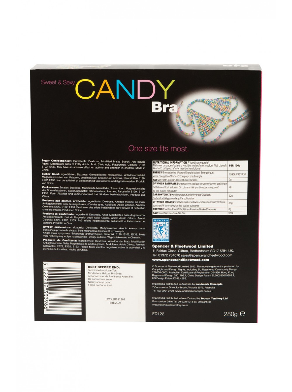 Edible Candy Bra 280g