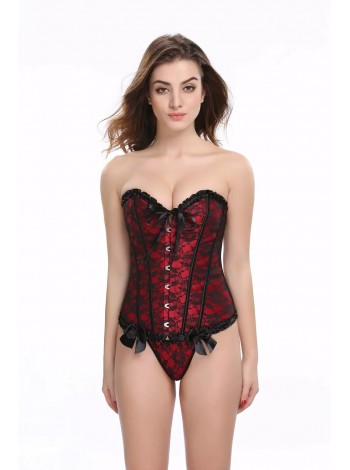 Red-black corset