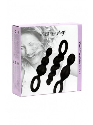 Комплект анальных игрушек Satisfyer Plugs black (set of 3)