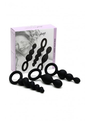 Комплект анальных игрушек Satisfyer Plugs black (set of 3)