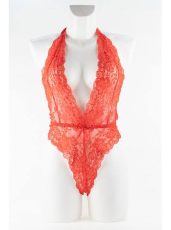 Body Lingerie with Red Lara Lace