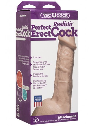 Фалоімітатор Doc Johnson - 7 Inch Realistic Perfect Erect Cock - Vanilla