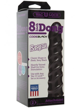 Рельєфний ділдо Doc Johnson CodeBlack - 8 Inch Raging Hard-Ons Dong