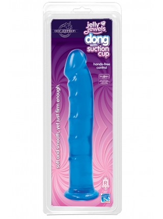 Гелевий фалоімітатор Doc Johnson Jelly Jewels - Dong with Suction Cup - Blue