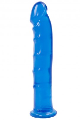 Гелевый фаллоимитатор Doc Johnson Jelly Jewels - Dong with Suction Cup - Blue