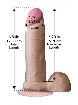 Фалоімітатор з мошонкою Doc Johnson The Realistic Cock 6 inch White - ULTRASKYN