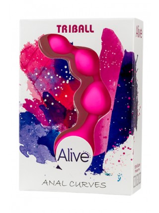 Анальні кульки Alive Triball Pink 2см