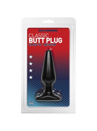 Пробка Doc Johnson Smooth Classic Medium - Чорний 3,8см