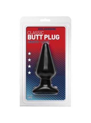 Пробка Doc Johnson Smooth Classic Large - Black, діаметр 5,7см