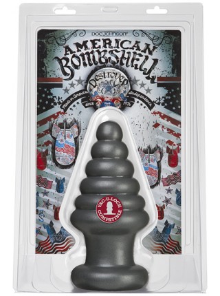 Анальна пробка для фістингу Doc Johnson American Bombshell Destroyer Gun Metal 10,7см