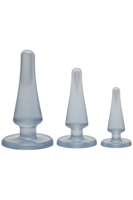 2cm, 3 cm, 4cm Doc Johnson Crystal Johns Anal - Clear