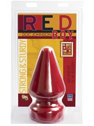 Велика анальна пробка Doc Johnson Red Boy - XL Butt Plug The Challenge 10см
