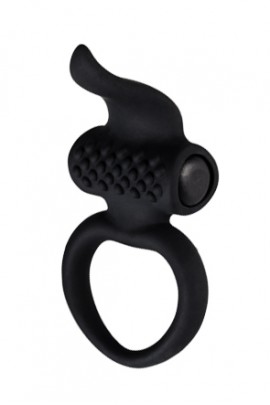 Erequent Vibrator ADRIEN Lastic Lingus Black with Clitori Stimulator