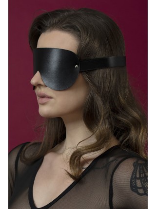 Black eye mask from genuine leather Feral Feelings - Blindfold Mask