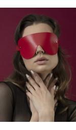 Красная кожаная маска на глаза Feral Feelings - Blindfold Mask