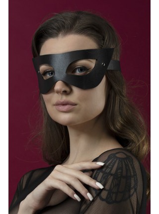 Black Leather Mask on Face Feral Feelings - Mistery Mask