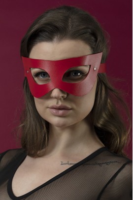 Красная маска на лицо Feral Feelings - Mistery Mask, натуральная кожа