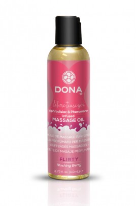 Massage Oil with Pheromones and Aphrodisiaki Dona Massage Oil Flirty - Blushing Berry