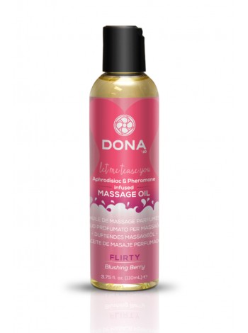 Massage Oil with Pheromones and Aphrodisiaki Dona Massage Oil Flirty - Blushing Berry