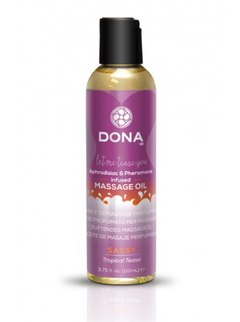 Massage oil with pheromones and aphrodisiacs DONA Massage Oil Sassy - Tropical Tease (tropical fruits)