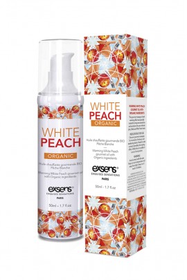 Съедобное массажное масло EXSENS Organic White Peach (Персик) разогревающее