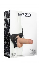 Женский страпон с ремнями харнесс EGZO Evolution STR006