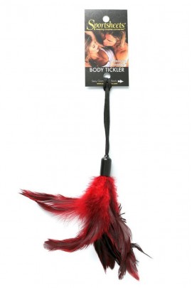 Метелочка-щекоталка на веревочной петле Sportsheets - Pleasure Feather Red