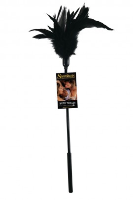 Лоскоталка з натурального пера Sportsheets Starburst Tickler чорна