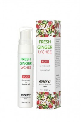 Стимулирующий охлаждающий гель EXSENS Kissable Fresh Ginger Litchi, 15мл