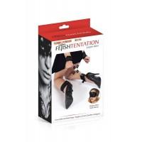 Хрестовина-фіксатор для ніг і рук з маскою на очі Fetish Tentation Cross Ankle and Wrist Straps