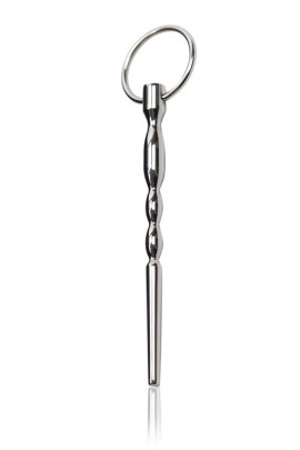 Metal catheter for urethra with ring