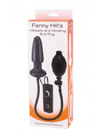 Надувна анальна пробка з вібрацією Fanny Hills Black Buttplug